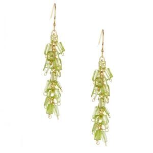 CANDELA peridot chicklet drop earrings